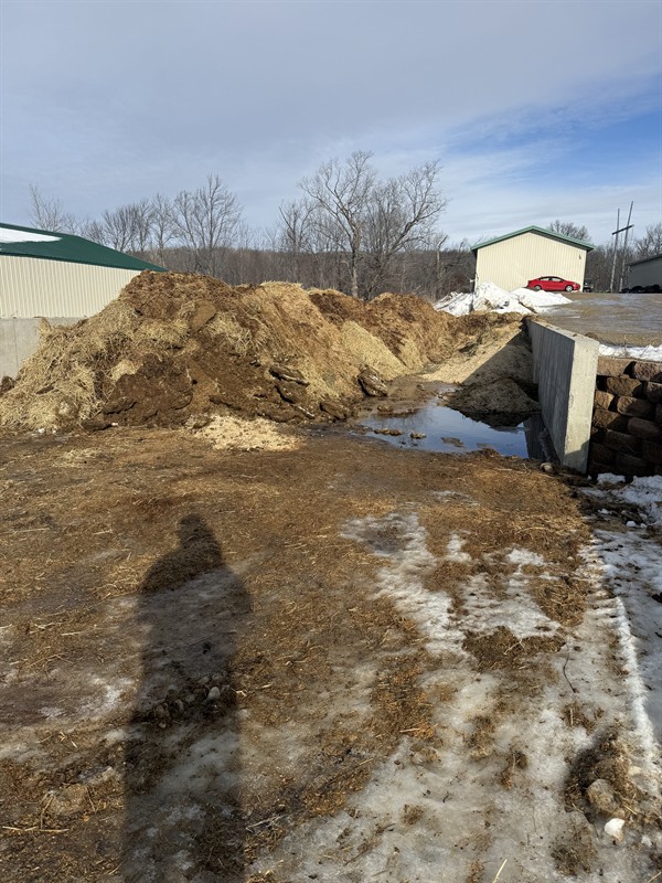 Before picture of a manure removal service.