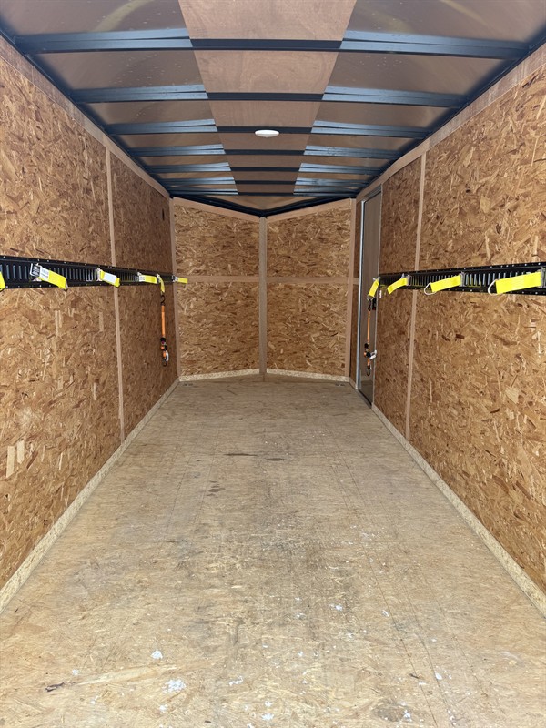 Inside of 16' enclosed cargo trailer. 