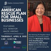American Rescue Plan for Small Businesses with Senator Mazie Hirono and SBA