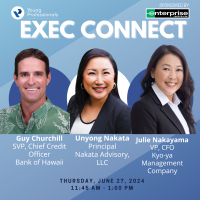 YP Exec Connect with Guy Churchill, Unyong Nakata, Julie Nakayama Sponsored by Enterprise Rent-A-Car