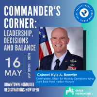 YP Professional Development Class (PDC) - Commander's Corner: Leadership, Decisions, and Balance presented by Kaiser