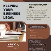 The Hawaii Black Chamber of Commerce: Keep Your Business Legal: 4 Cornerstones of a Solid Legal Foundation