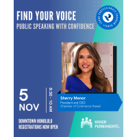 YP Professional Development Class (PDC) - Find Your Voice: Public Speaking with Confidence presented by Kaiser Permanente