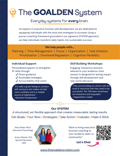 More information about The Goalden System