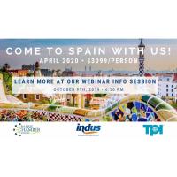 Chamber Trip to Spain - Info Session Webinar - October 9, 2019