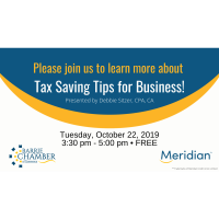 MEMBER WORKSHOP: Tax Saving Tips for Business - October 22, 2019