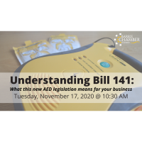 FREE WEBINAR: Understanding Bill 141: What this new AED legislation means for your business (November 17 @ 10:30 am)