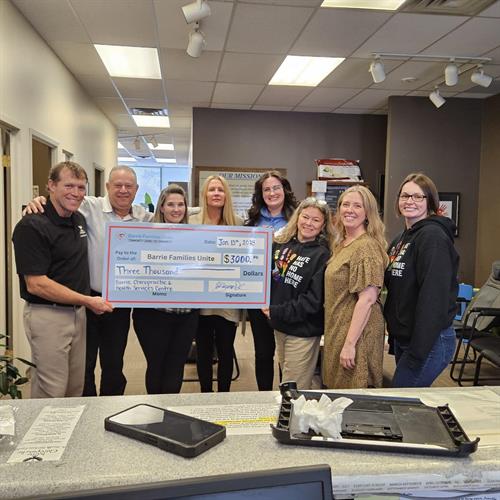 Huge thanks to Barrie Chiropractic & Health Services Centre for supporting BFU on their holiday GIVE BACK day!  They went above and beyond, carefully selecting BFU, asking great questions, and showcasing our mission throughout their clinic.  Need chiropractic or massage care? Check out this compassionate, community-minded team!  Thank you for your support! ??