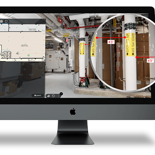 iGUIDE allows on-screen measurements in 3D space - handy when running back to the site is difficult.