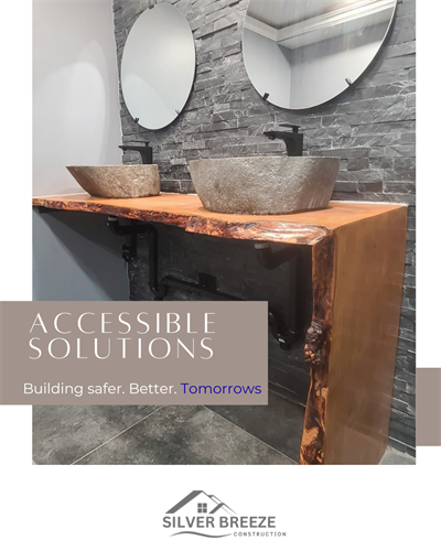 Custom Built Live Edge Vanity with Real Stone Double Sink