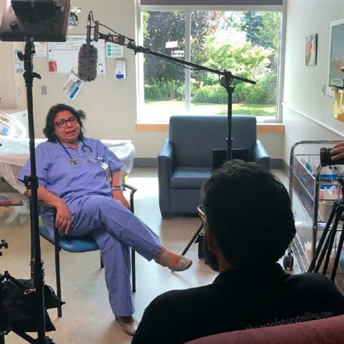Healthcare filming at hospital