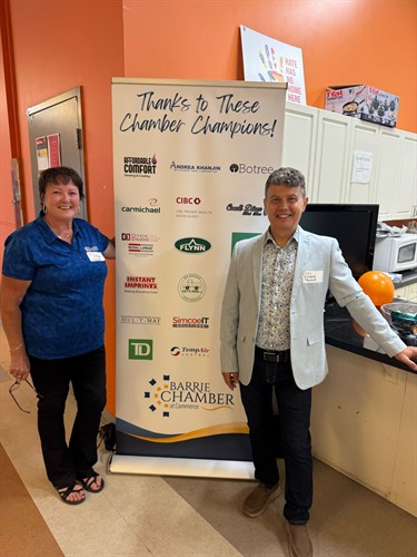 At the Barrie Chamber of Commerce getting to know our business leaders in community