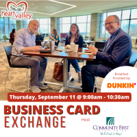 Business Card Exchange - Community First Credit Union & Dunkin
