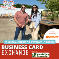 Business Card Exchange - Vande Hey Company & Dunkin Donuts