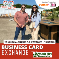 Business Card Exchange - Vande Hey Company & Dunkin and Baskin Robbins