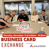 Business Card Exchange at Ahlstrom Central Office