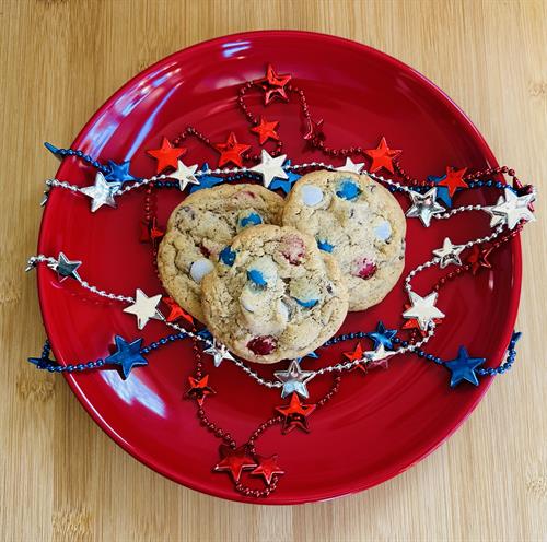 Patriotic Chocolate Chip M&M