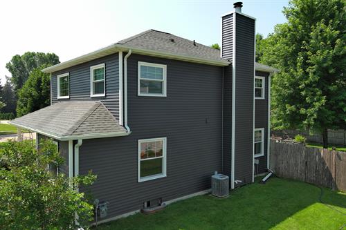 Beautiful new siding installed on this Oshkosh, WI home—enhancing curb appeal and providing year-round protection with a clean, modern finish.