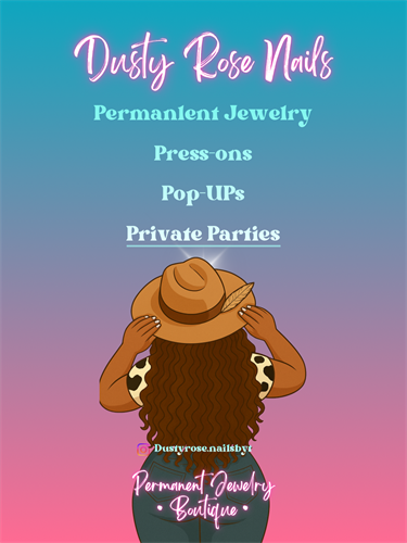 Dusty Rose Nails and Permanent Jewelry 