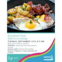 Be a part of the Geneva Chamber Breakfast Club