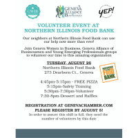 GWIB, GAB, YEP Volunteer Event at Northern Illinois Food Bank