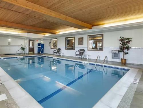 Indoor heated swimming pool and hot tub