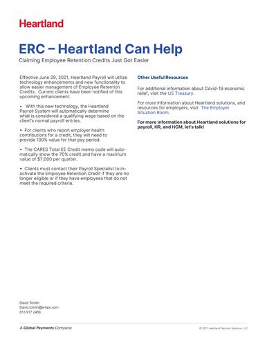 ERC & Heartland Can Help