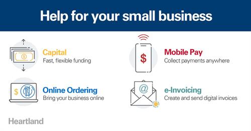 Let Heartland Help you Business. Ecommerce, Invoicing, Mobile, POS, Payroll