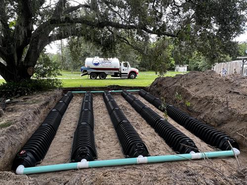 Drain Field Installation In Plant City, Florida. Drain Field Installation In Plant City, Florida.