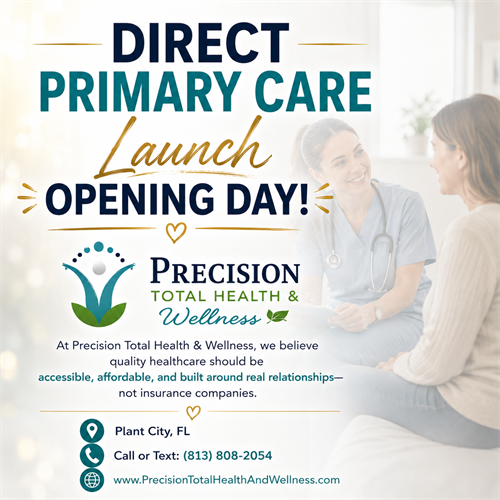 Healthcare should never feel rushed.  At Precision Total Health & Wellness, we take the time to listen, educate, and truly care—because your health deserves more than a quick appointment.  ? Personalized Care ? Direct Primary Care ? Medical Weight Management ? Hormone Optimization ? Wellness Services  Your Health. Your Goals. Our Commitment. 