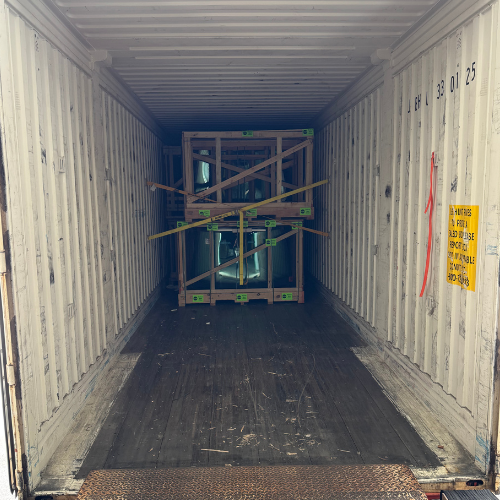 Container unloading of palletized and floor loaded freight.
