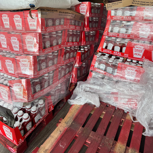 Our team restacks shifted pallets to like-new condition so loads get accepted at the original receiving warehouse.