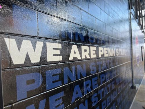 Penn State Brick Wall Install
