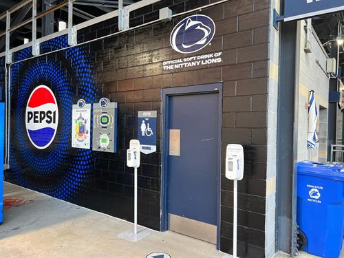 Brick Wall Installation done For Pepsi and Penn State
