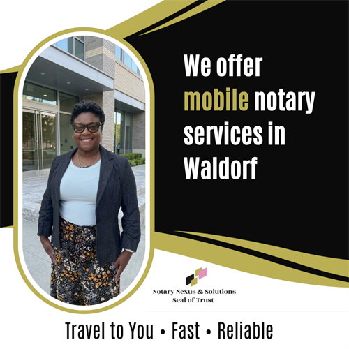 Mobile Notary in Maryland | Notary Nexus & Solutions Seal of Trust | Waldorf, MD