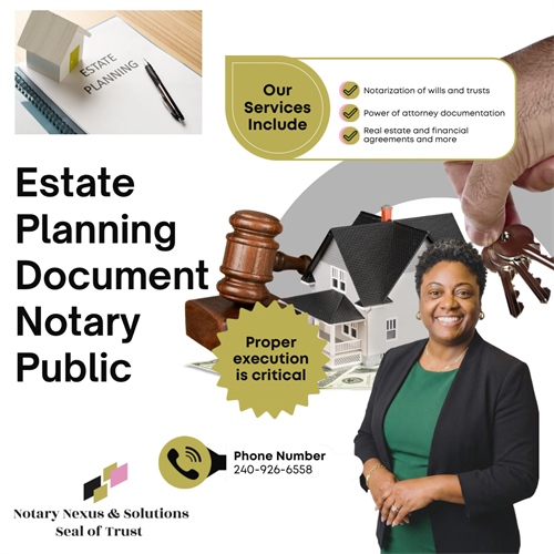 Estate Planning Notary in Waldorf, Maryland