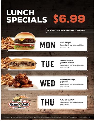 Foster’s Lunch Specials