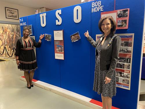 USO exhibit with Renee Thompson Flores and Elaine Lawton