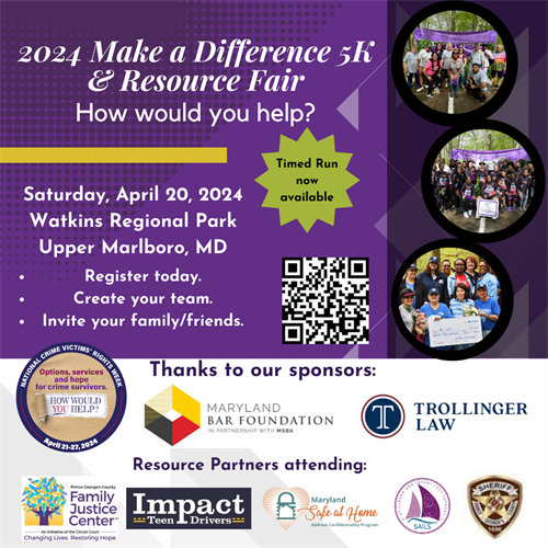2024 Make a Difference 5k and Resource Fair