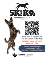 Humane Society of Macomb 5K for K9s