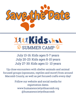 Humane Society of Macomb Kids Summer Camp