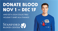 Stanford Blood Center’s Holiday T-shirt Giveaway Is Back for 2024!