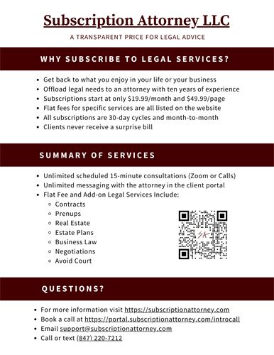 Subscription Attorney LLC 1-Pager