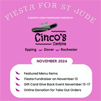 Cincos Cantina launhes Fundraiser to Support St. Jude Children's Research Hospital