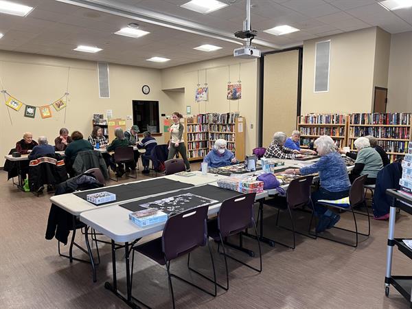 Fridays mean jigsaw puzzles and cribbage!