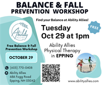 FREE Balance & Fall Prevention Workshop @ Ability Allies Physical Therapy in EPPING