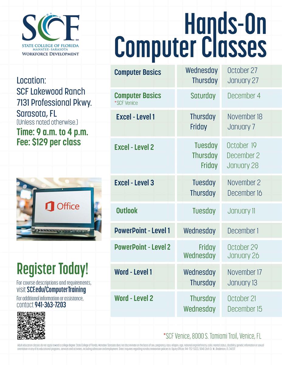 Excel - Level 1 - Scf - Jan 7, 2022 - Manatee Chamber Of Commerce
