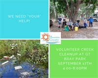 Creek Cleanup at GT Bray Park