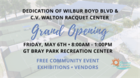 Dedication of Wilbur Boyd Blvd & C.V. Walton Racquet Center Grand Opening