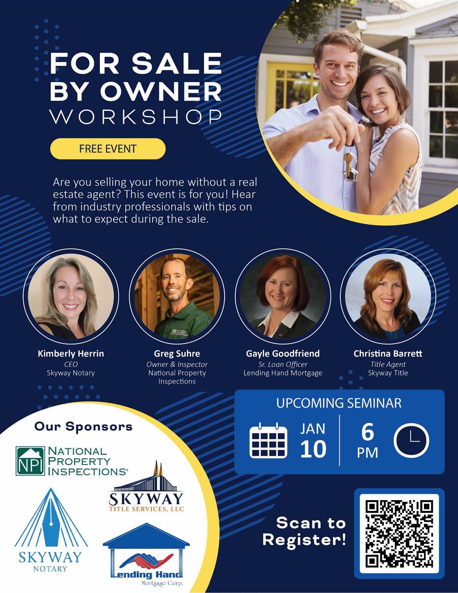 For Sale By Owner Seminar - Oct 8, 2024 - Manatee Chamber of Commerce